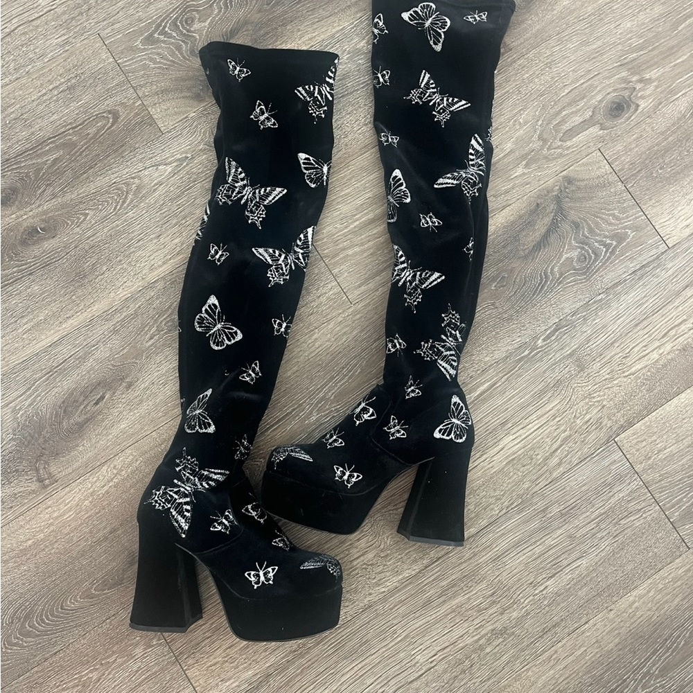 Butterfly platform boots - dolls kill size 7